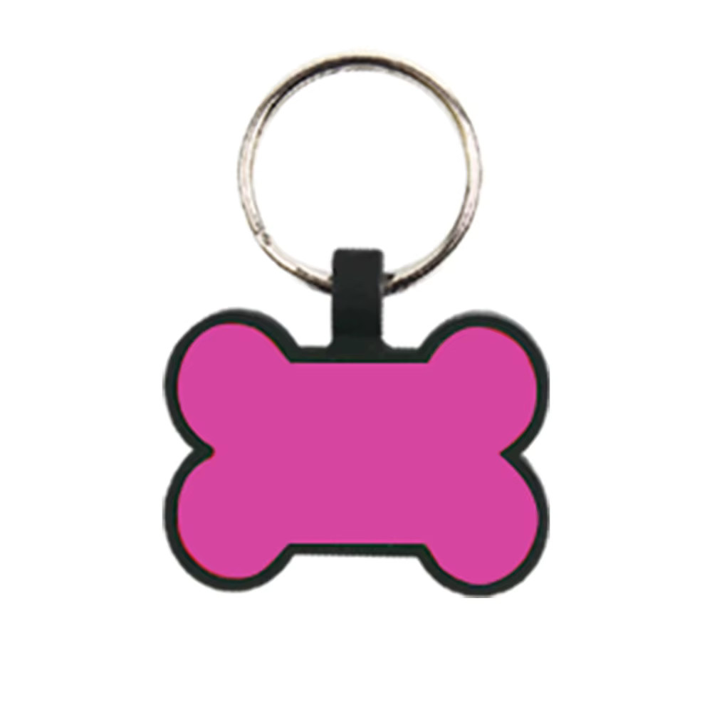 Personalized Bone Silicone Dog Tag Engraved Custom Pet Tags Pet ID Card for Dog