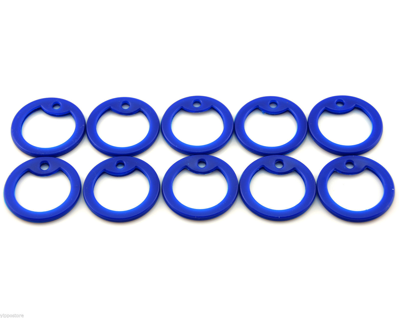 Pack of 10 Dark Blue Color Military Army ID Dog Tag Rubber Silicone Silencers