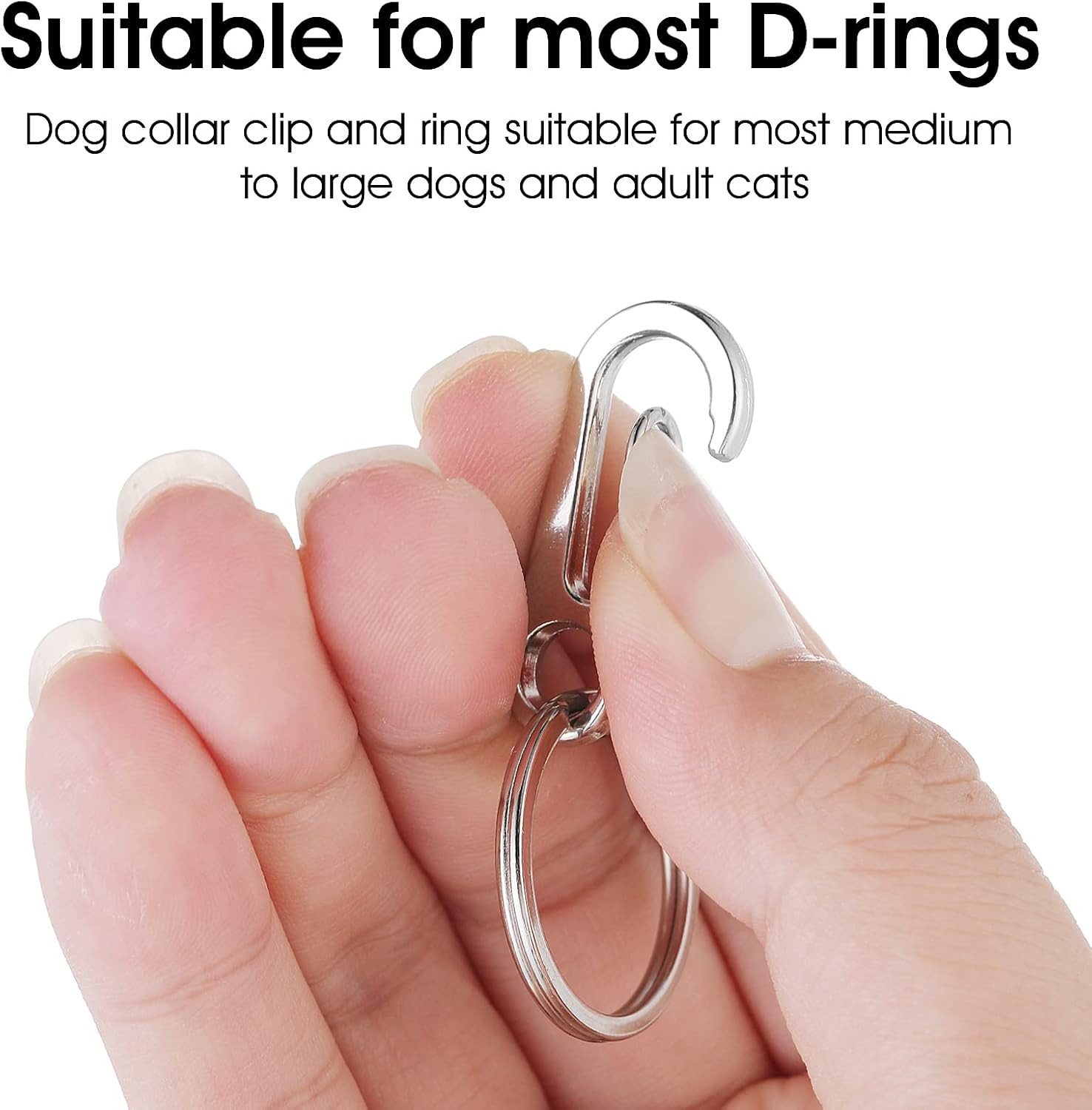Dog Tag Clips with Rings, 6 PCS Dog ID Tag Clips 18 PCS Tags Rings | Stainles…