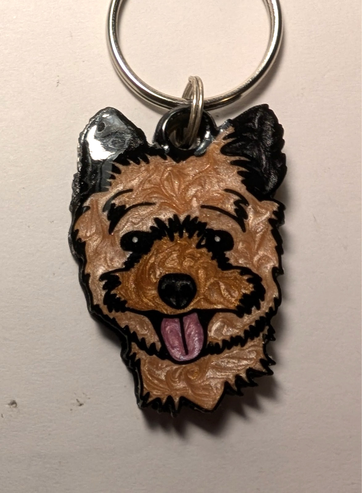 Hand Painted Artisan Dog Charm Keychains