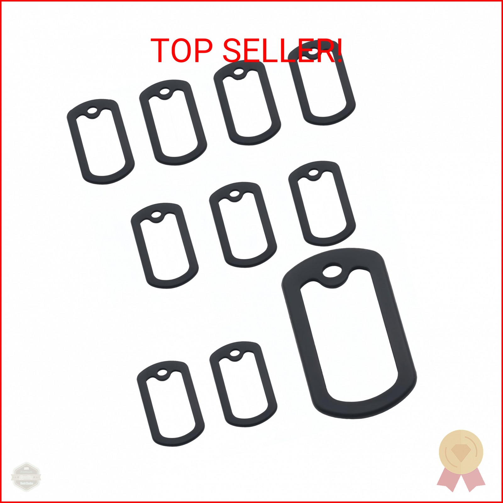 luvilly10pcs Silicone Dog Tags Military Protectors, Dog Tag Silencer for Pet Col