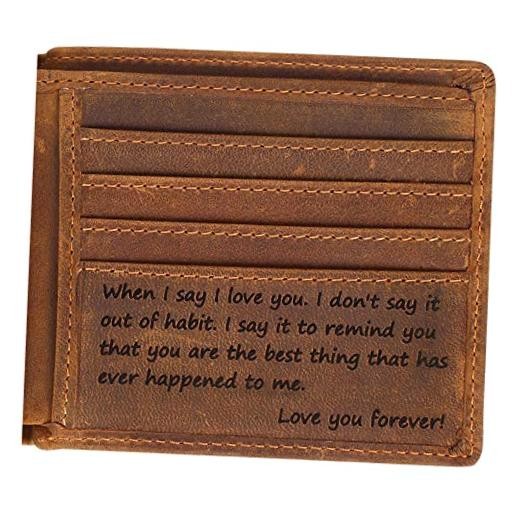Engraved Personalized Wallet For Men – Gift For Boyfriend, Husband For-men-001