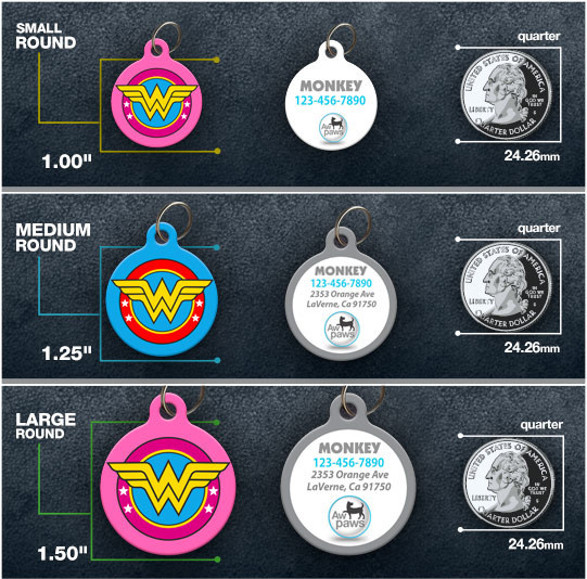 Wonder Women – Pet ID Tag – Custom Personalized