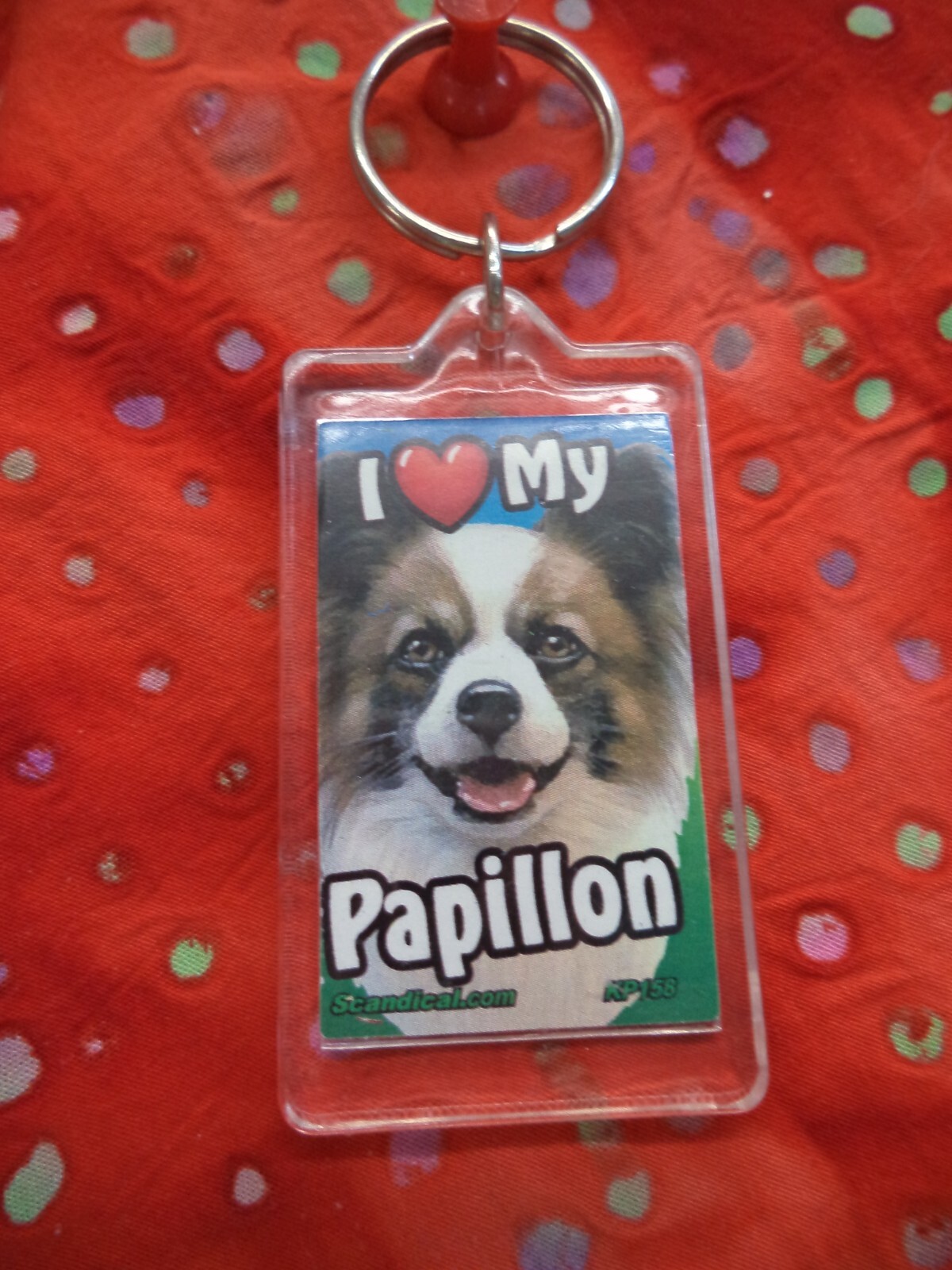 SCANDIAL PET KEY CHAINS – DOUBLE SIDED – I LOVE MY __DOG__ YOU PICK BREED! #4