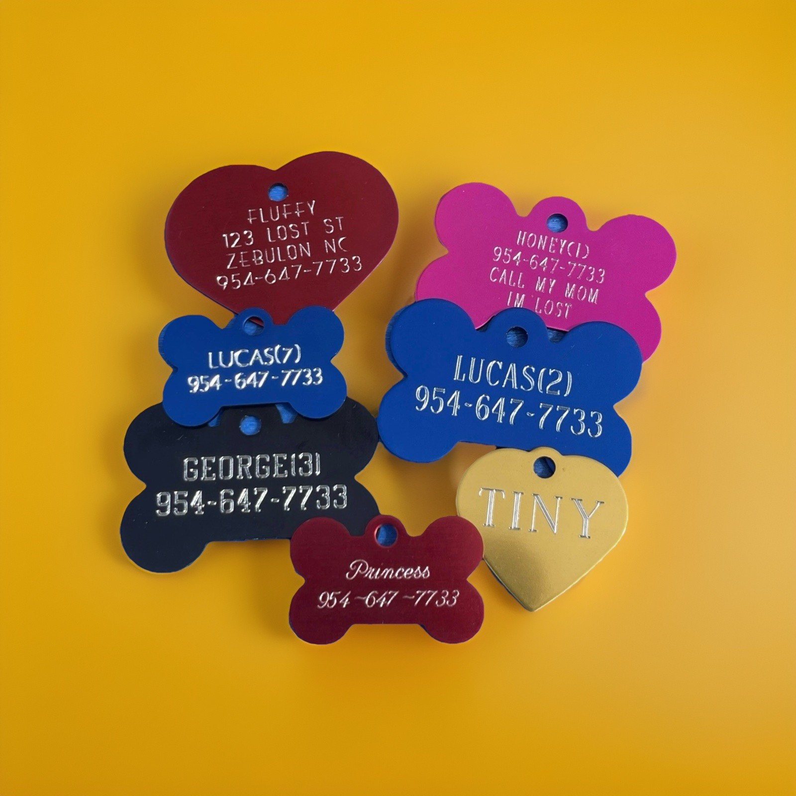 $2.33ea When U Buy 2 U Get 3 ENGRAVED TAG DOG CAT FREE!!! Back side Included