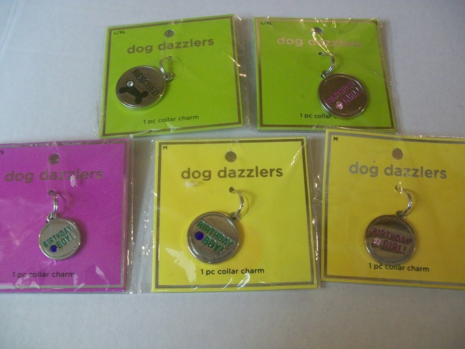 Dog DAZZLER Collar CHARM birthday rescue cat puppy pet accessory