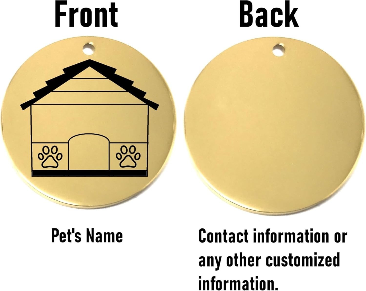 Personalized Dog House ID Tags – Custom Laser Etched Name Tag for Pet Collar