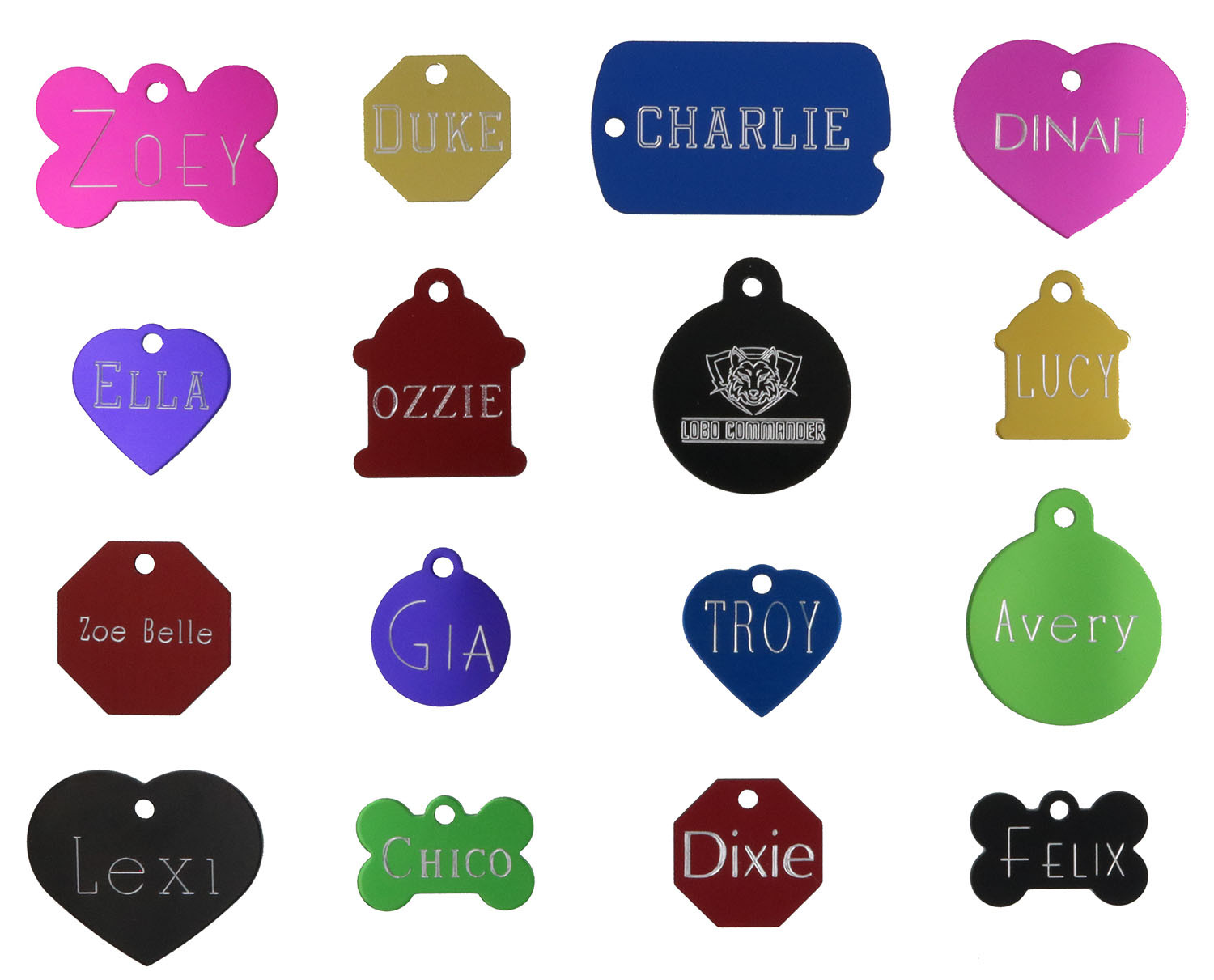 CUSTOM ENGRAVED PET ID TAG Personalized IDENTIFICATION Charm Tags for Cat or Dog