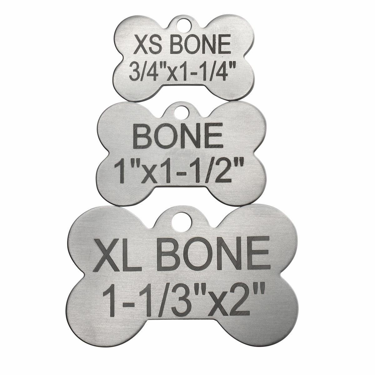 MADE IN USA Pet ID Tag Personalized Dog Tag Laser Etched Stainless Steel w/Clasp