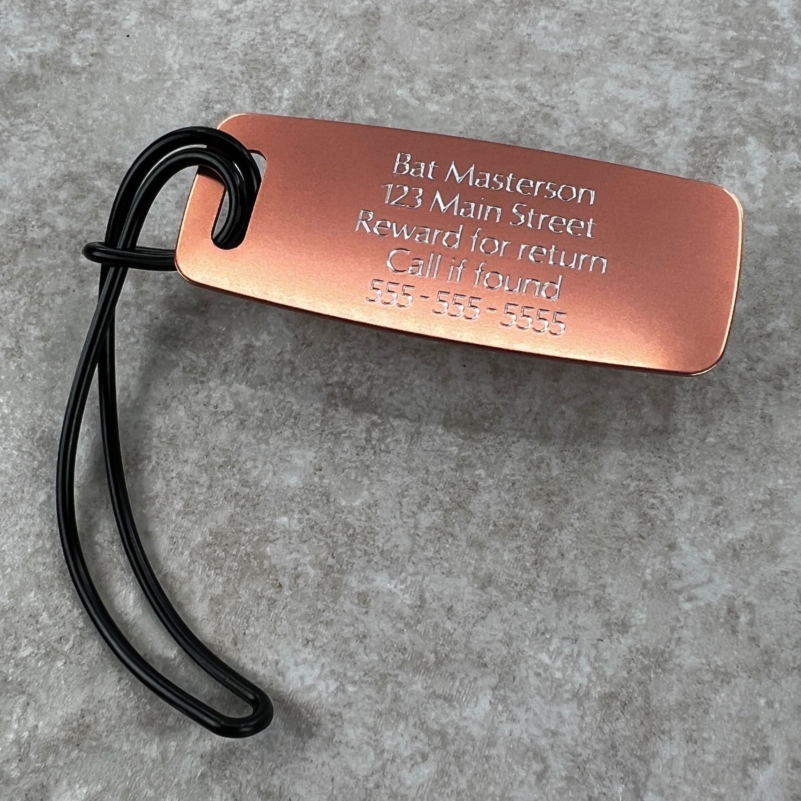 Custom Luggage Tags Baggage Tag Carry On Bag ID ENGRAVED LUGGAGE TAG ROSE GOLD