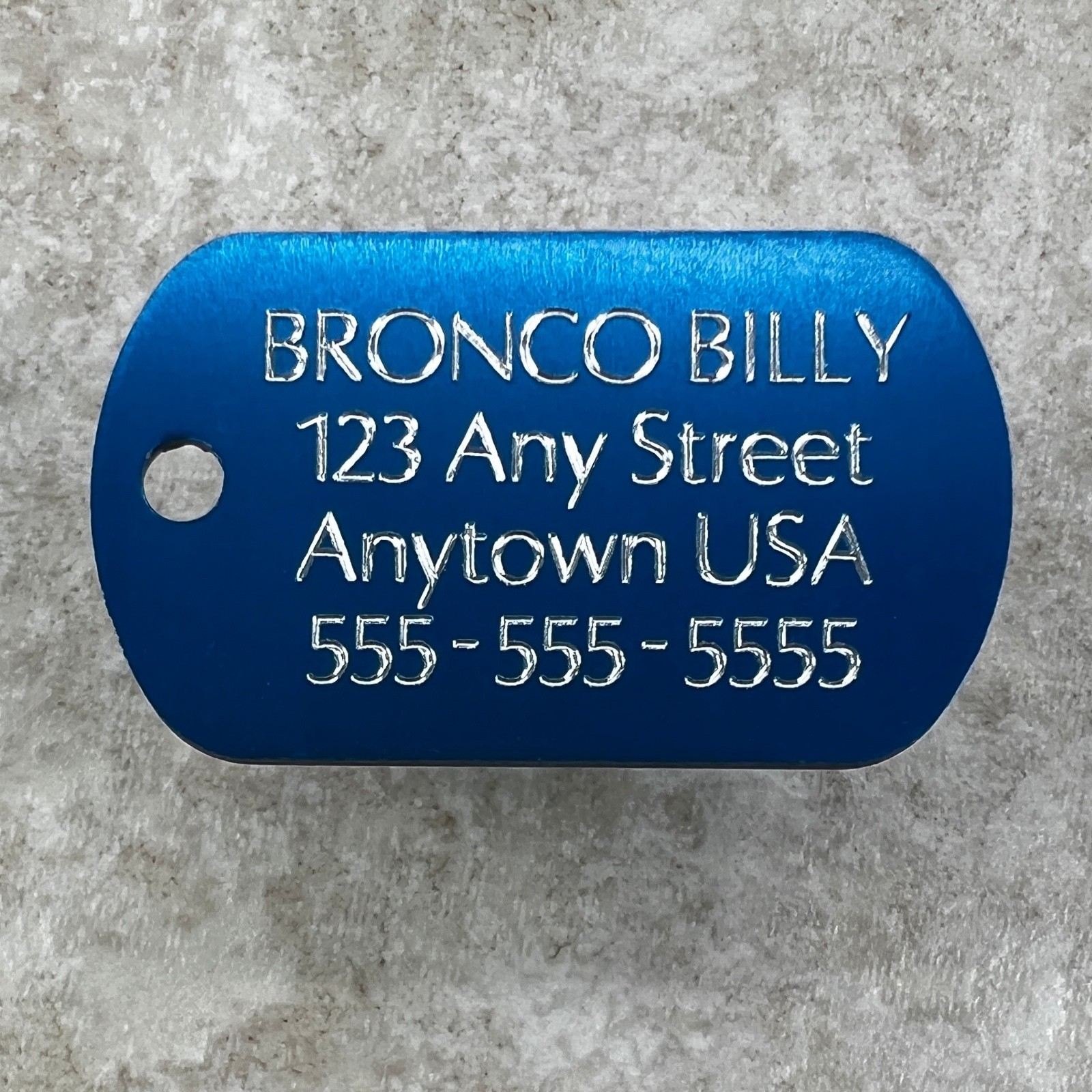 Custom Engraved Tags Personalized Luggage Tag MINI MILITARY Dog Tag MINI BLUE
