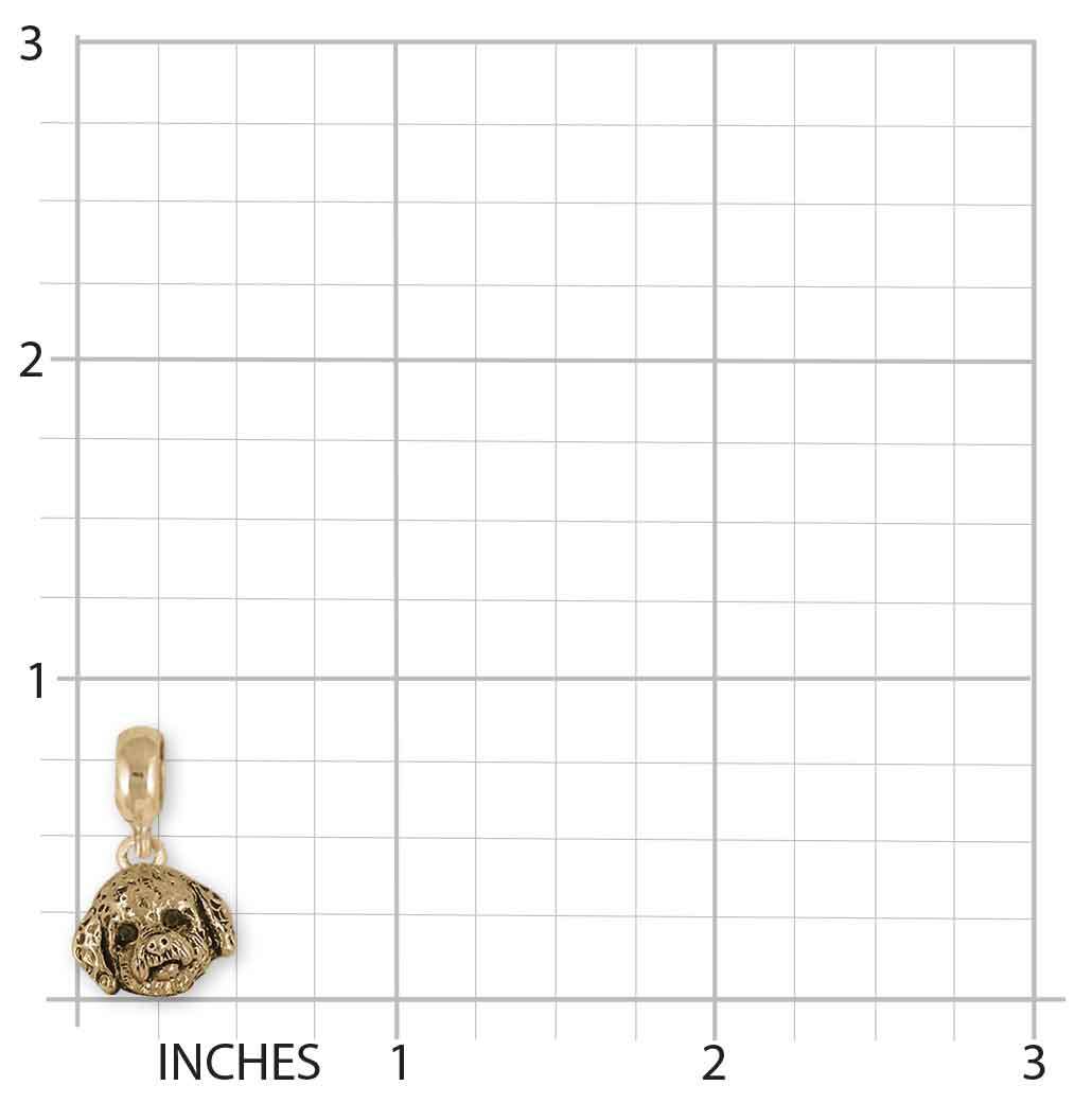 Poochon Pandora Charm Slide 14k Yellow Gold Handmade Bichapoo Jewelry This Charm