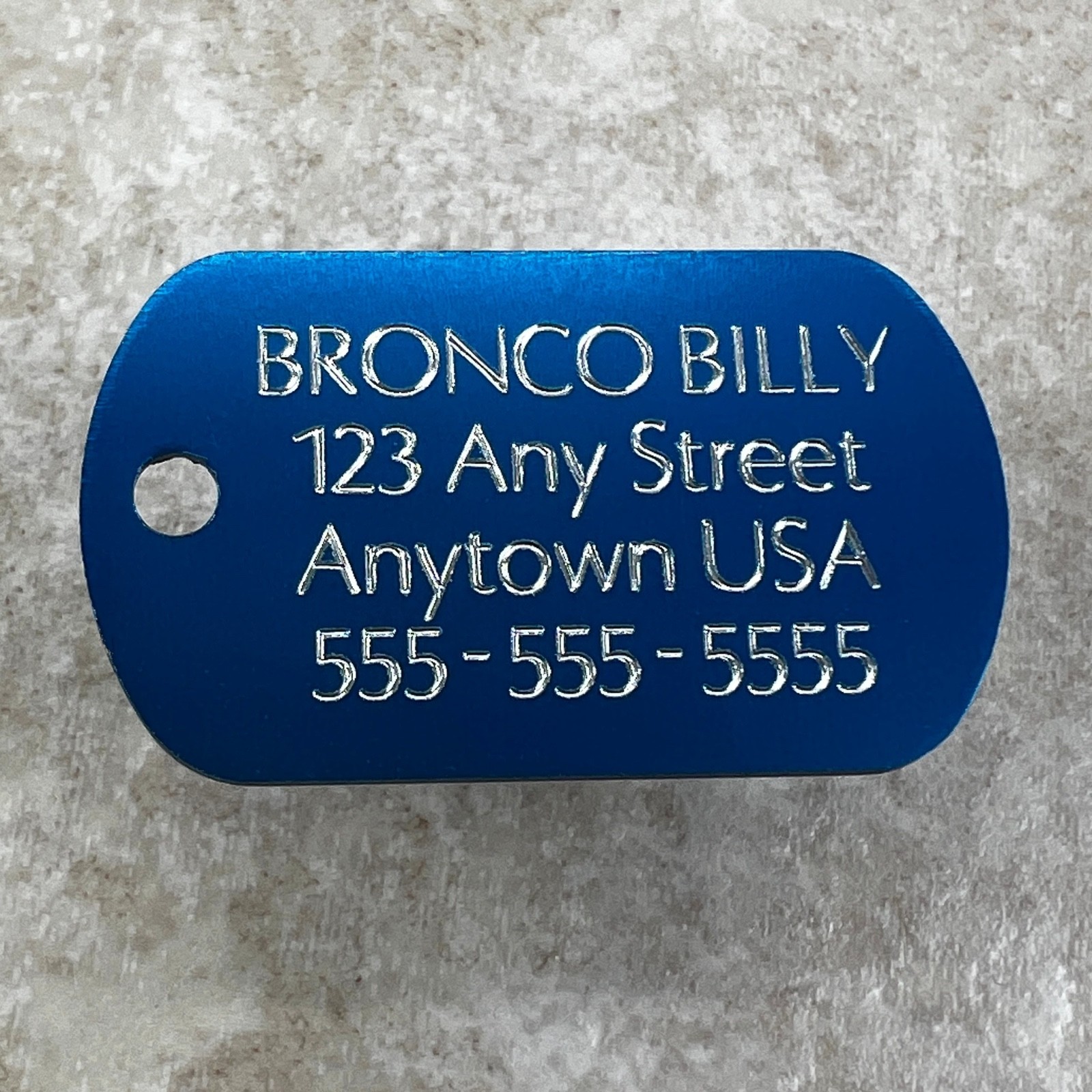 Custom Engraved Tags Personalized Luggage Tag MINI MILITARY Dog Tag MINI BLUE