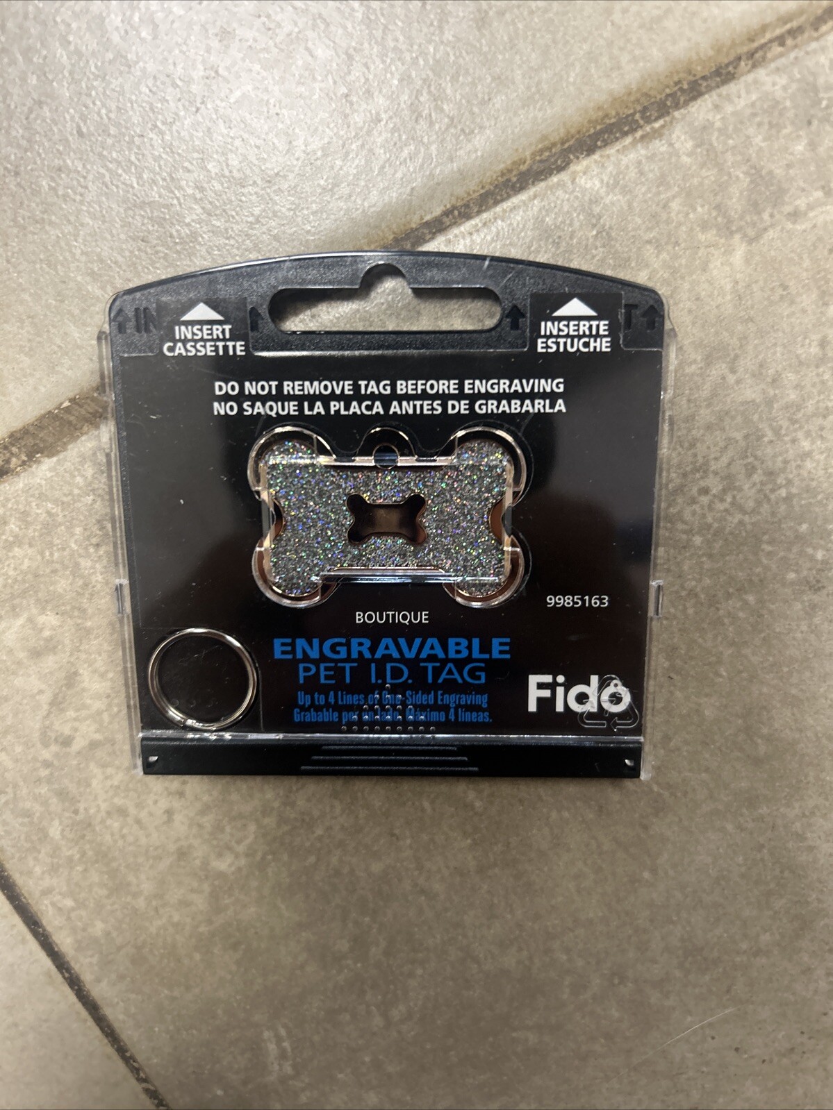 NEW – FIDO ENGRAVABLE PET I.D. TAG – BOUTIQUE DOG BONE