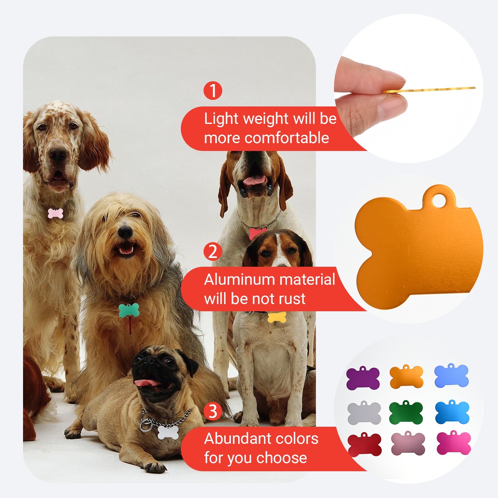 Engraved Pet ID, Pet Tags, Cat Tags, Dog Tags, Metal Tags, Premium Tags