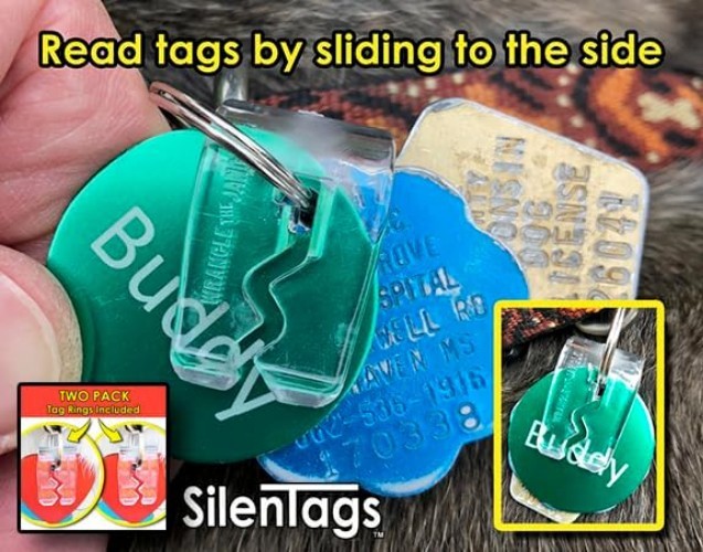 Pet Tag Silencer Clear Two Pack