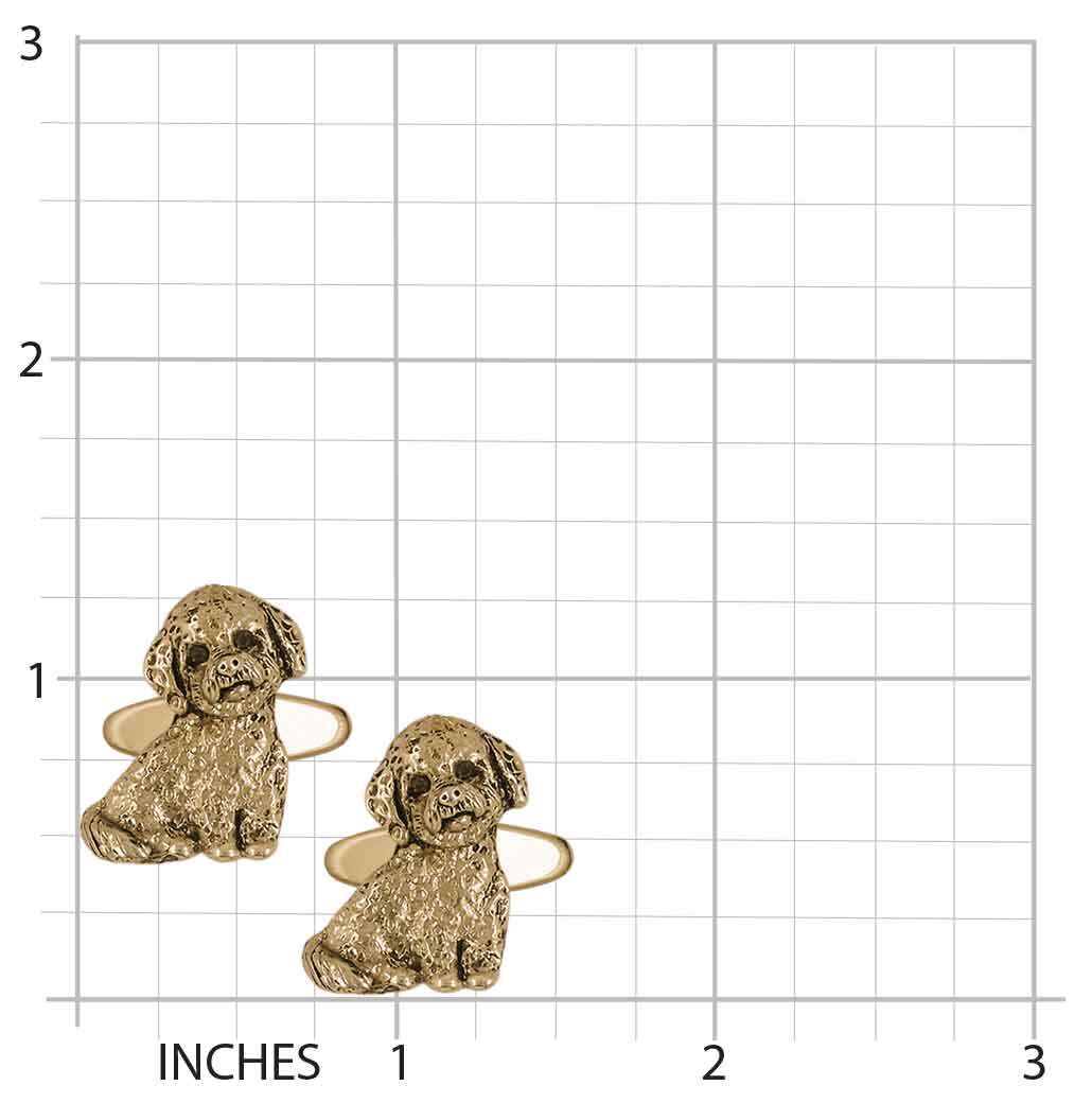 Poochon Cufflinks 14k Gold Vermeil Handmade Bichapoo Jewelry PC1-CLVM