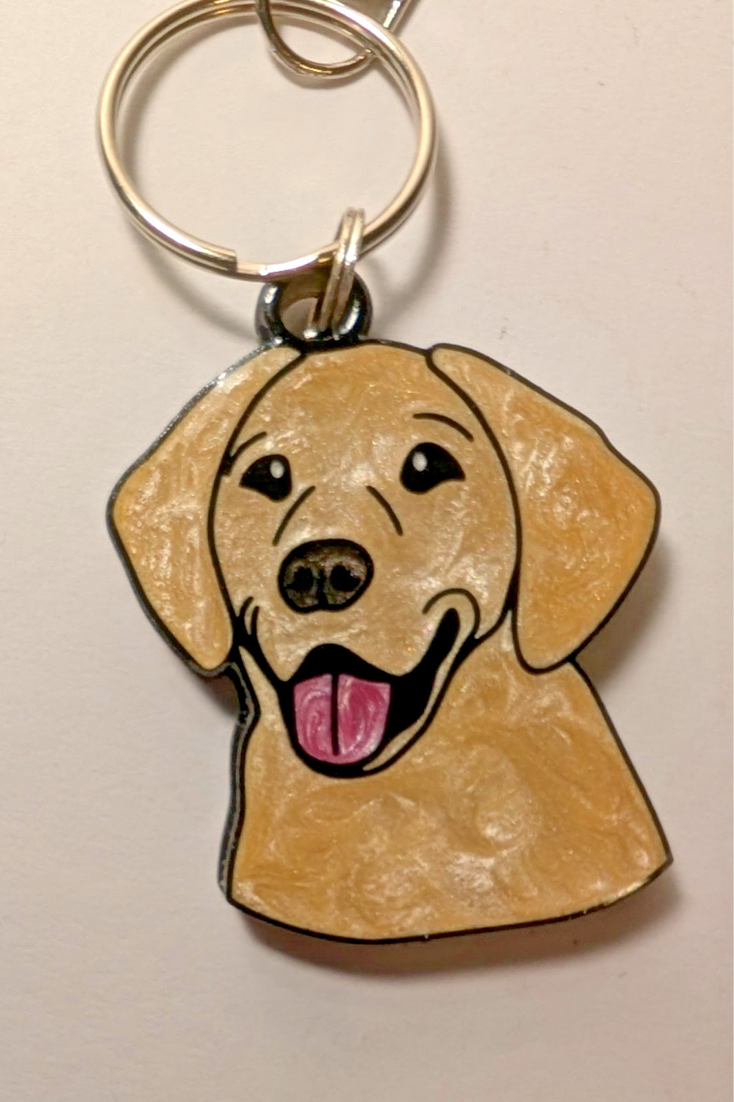 Hand Painted Artisan Dog Charm Keychains