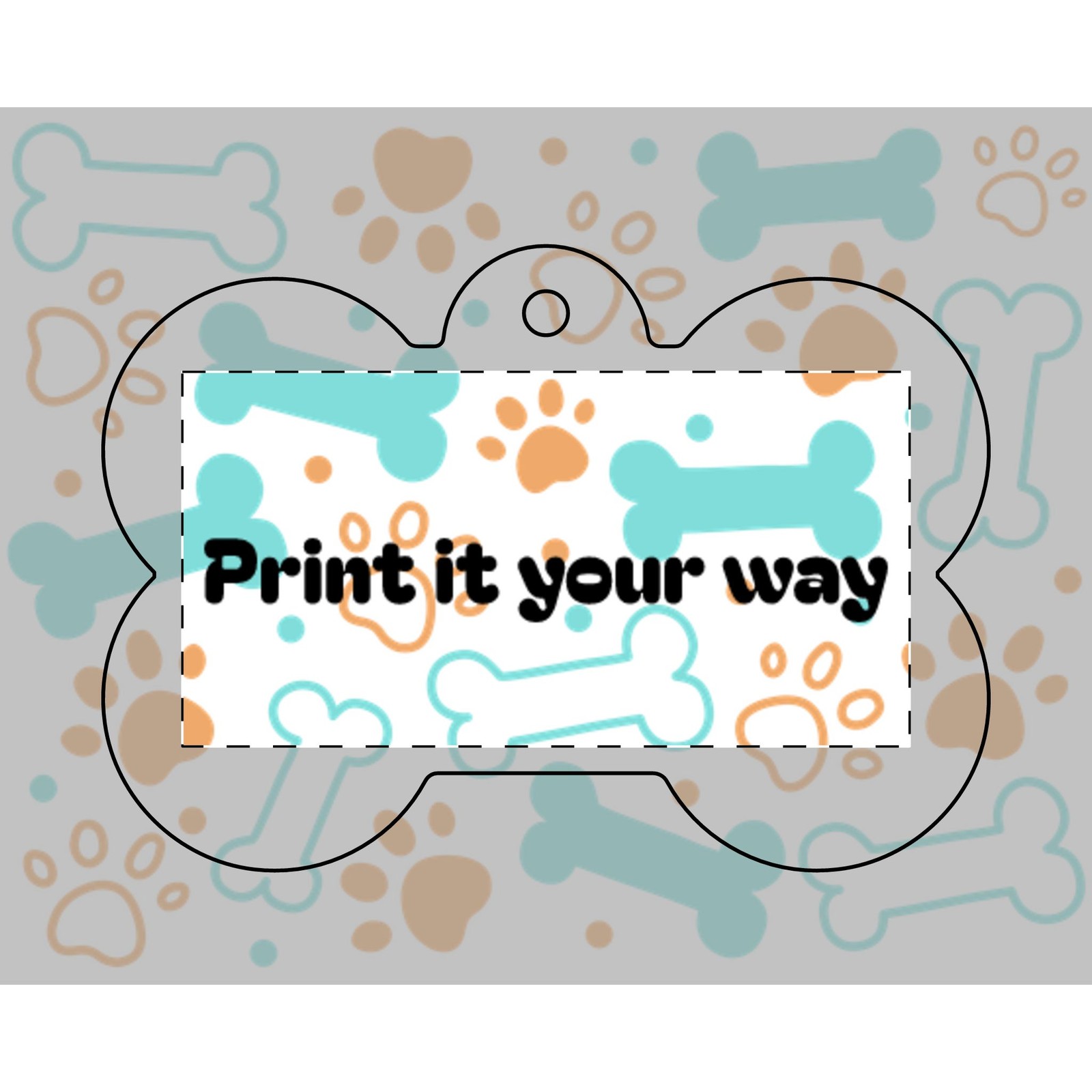 Customizable Pattern Pet Tag