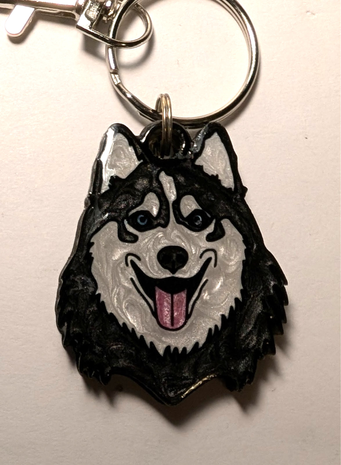 Hand Painted Artisan Dog Charm Keychains
