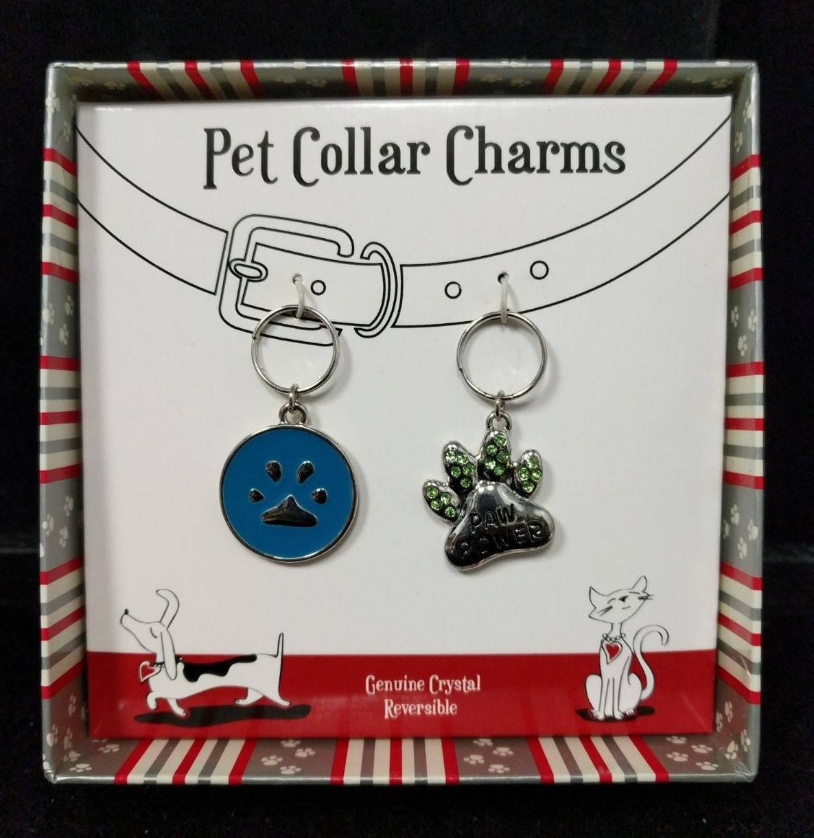 Pawsitively Spoiled Pet Collar Charm Talk To The Paw And Paw Power Lot C5-1