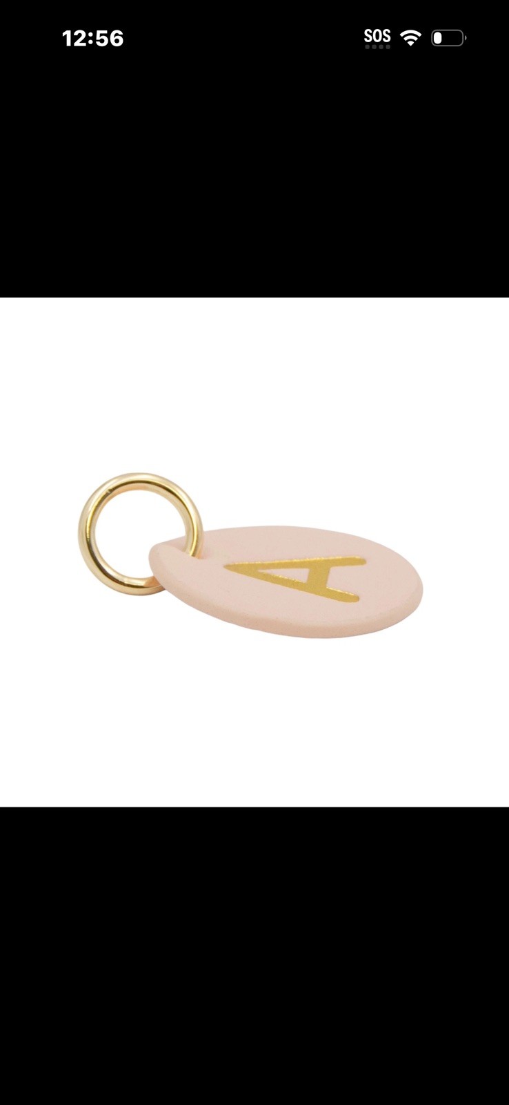 The Cuddle Collab Wear & Share Charm Faux Leather “A” Monogram in Pink