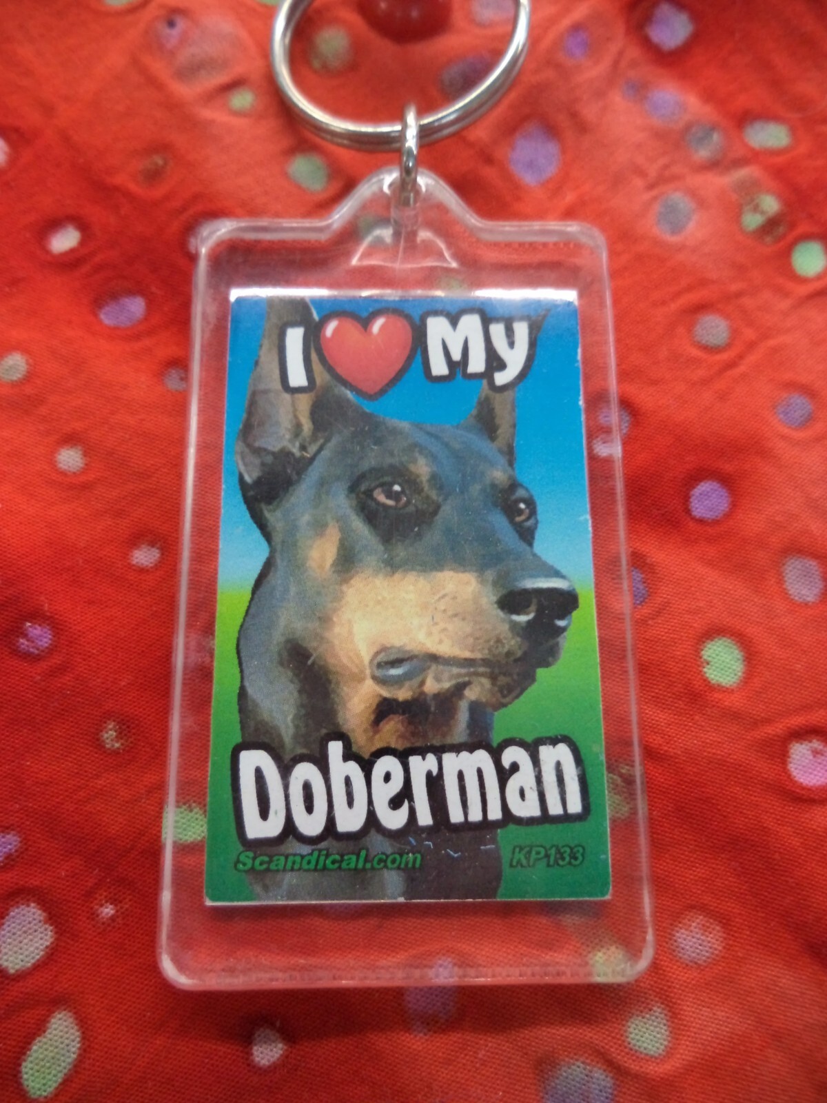 SCANDIAL PET KEY CHAINS – DOUBLE SIDED – I LOVE MY __DOG__ YOU PICK BREED! #3