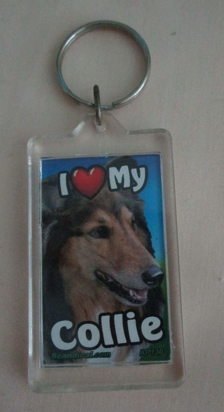 SCANDIAL PET KEY CHAINS – DOUBLE SIDED – I LOVE MY ___DOG/CAT___ YOU PICK! #1
