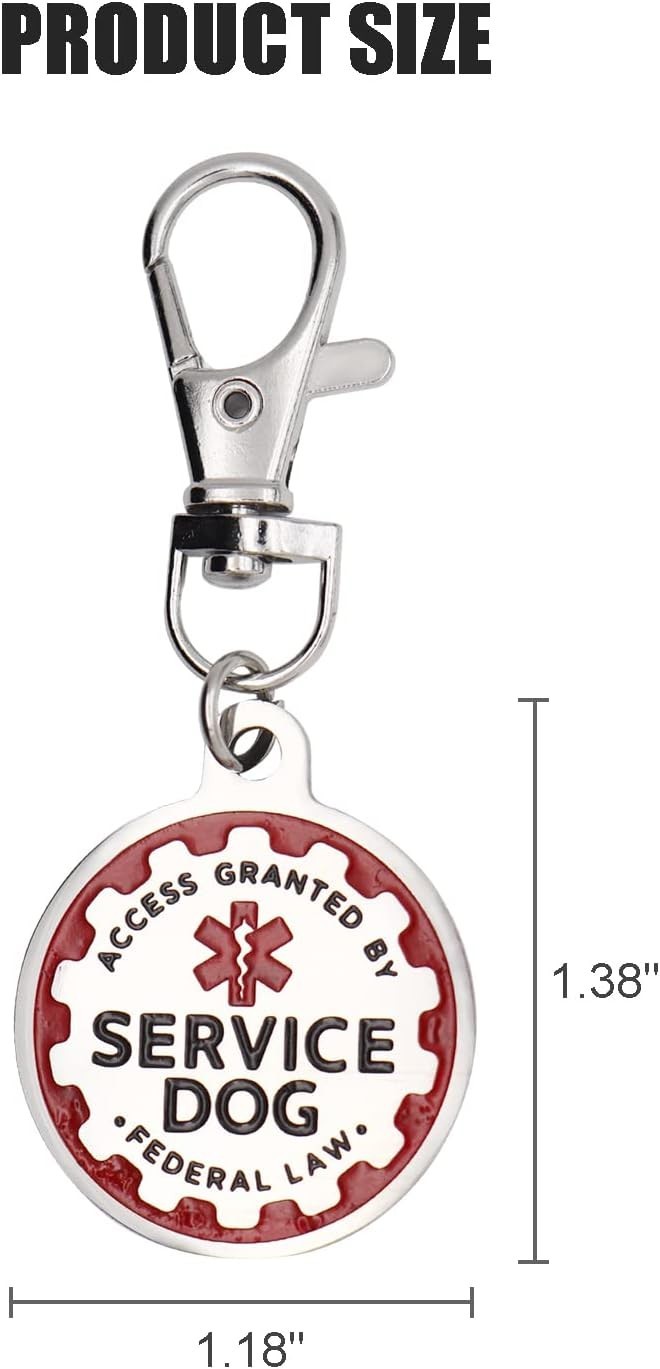Puppy Service Dog Tag, Double-Sided Emotional Support Animal ESA Red Medical …