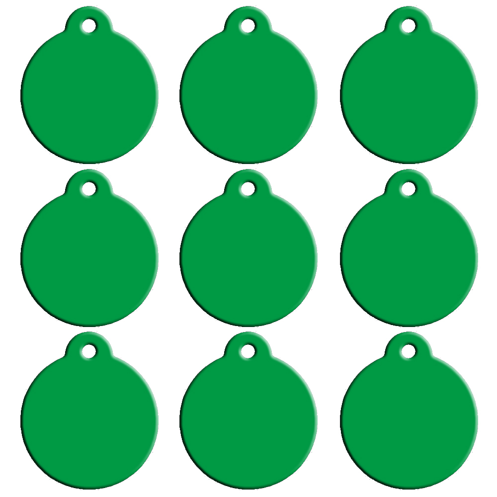 100pcs Whosale Aluminum Blank Dog ID Tags Personalized Round Shape Tag 9 Colors