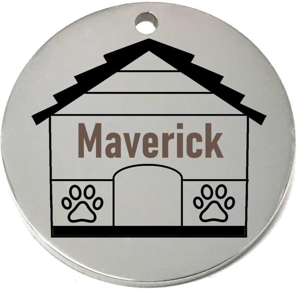 Personalized Dog House ID Tags – Custom Laser Etched Name Tag for Pet Collar
