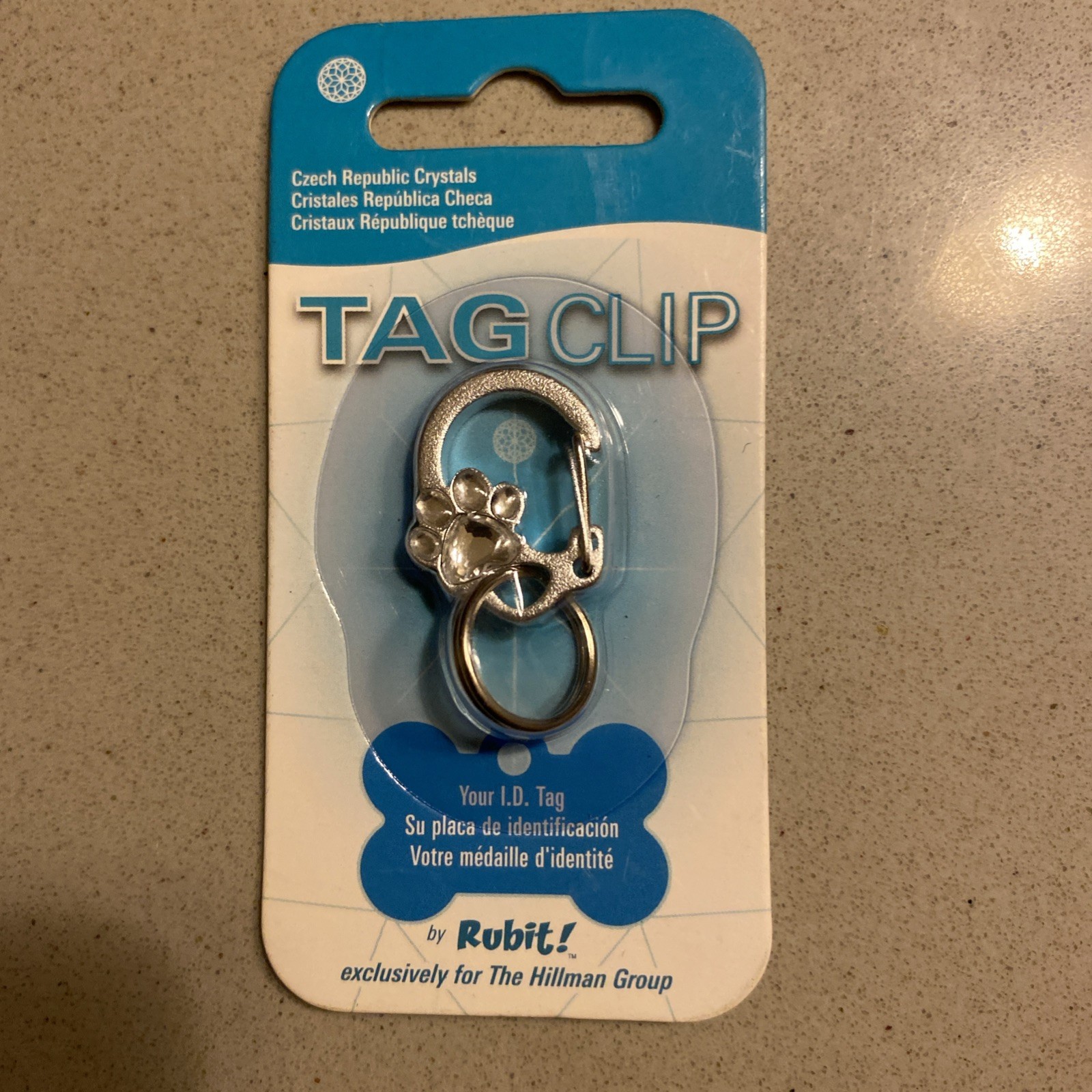 Tag Clip Czech Republic Crystal Pet Tag Clip