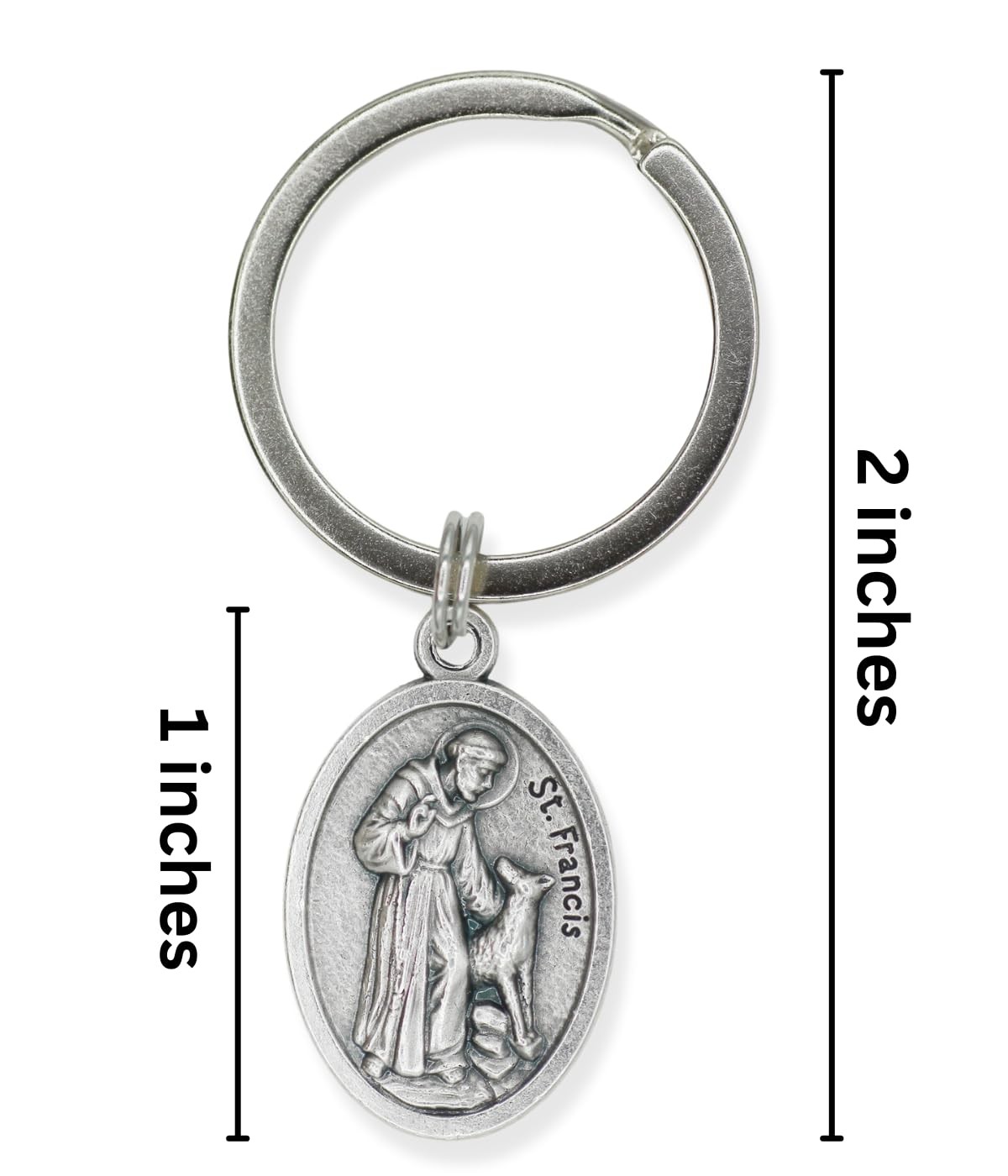 St Francis of Assisi Pendant for Pet Collar – St Francis Animal Tag with Spli…