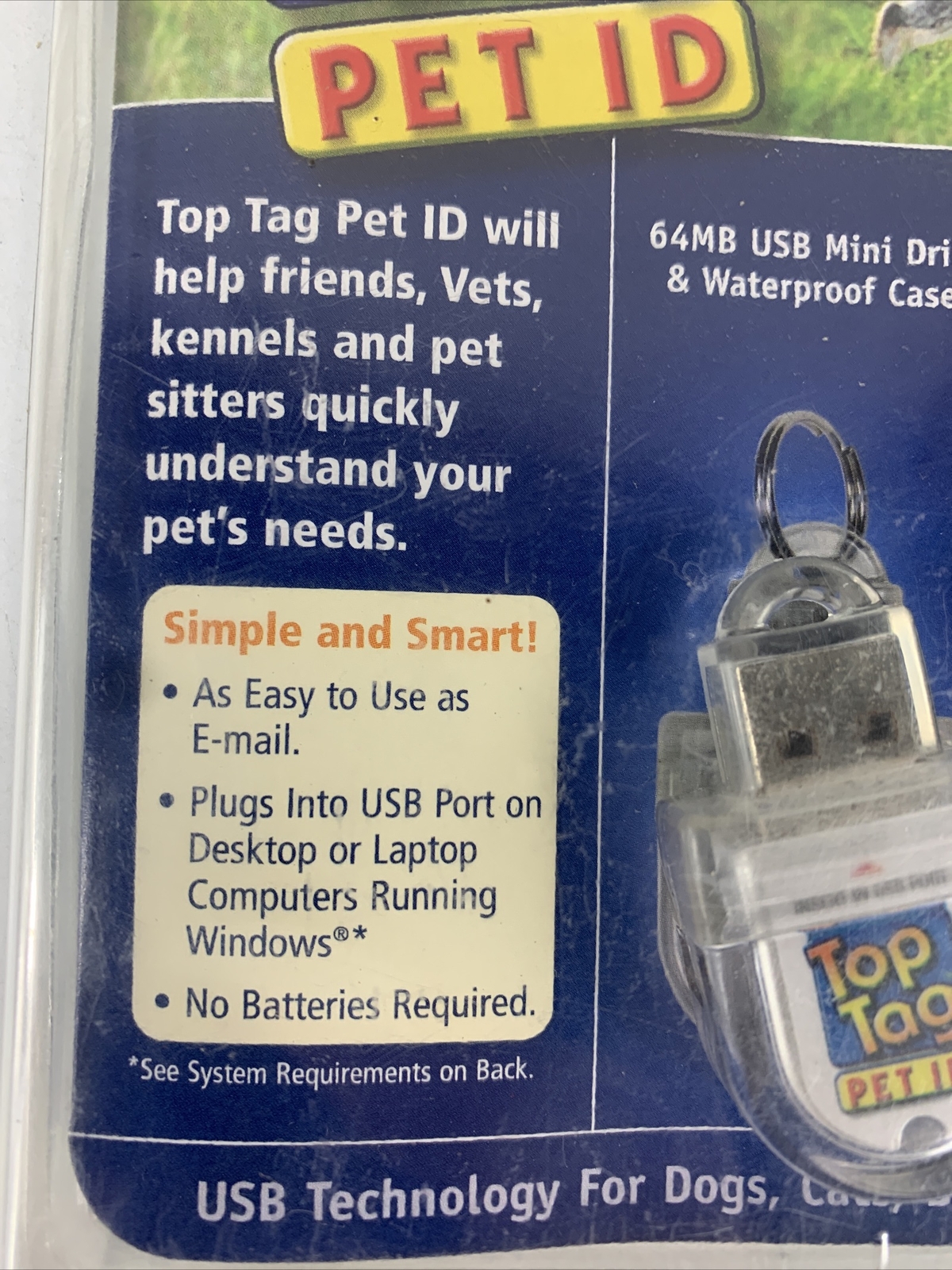 Top Tag Complete-Care Pet ID Tag. New