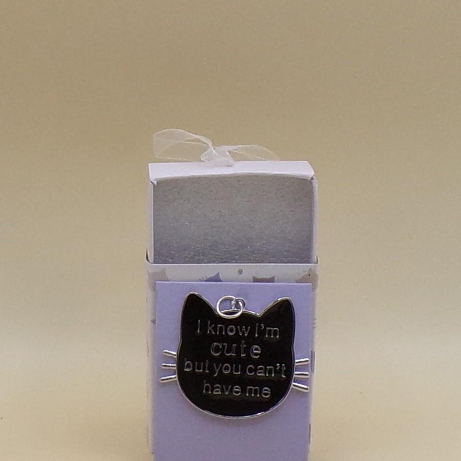 I Know I’m Cute But You Can’t Have Me Metal Pet Collar Charm Ganz
