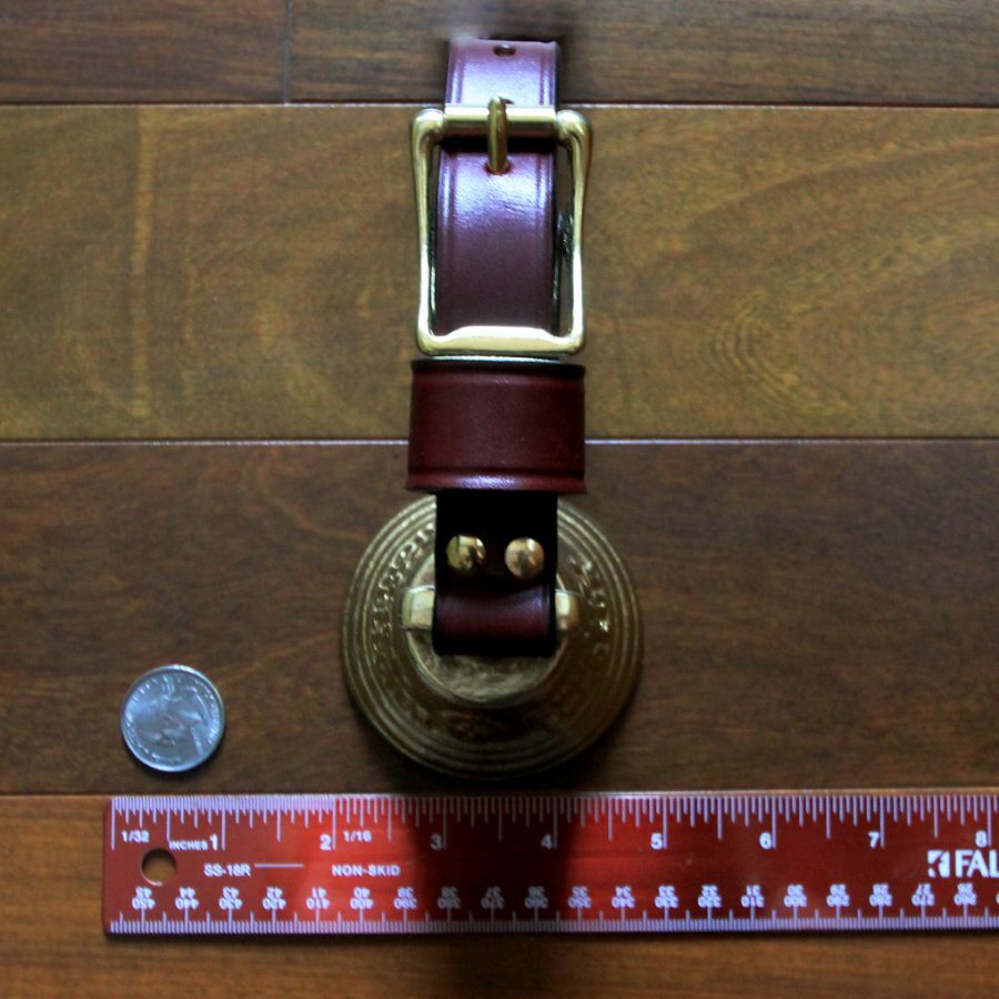 Auburn Leathercrafters Alpine Bell with Strap – Solid Brass with Bright Tone