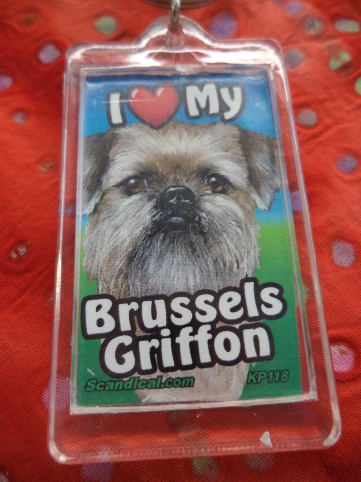 SCANDIAL PET KEY CHAINS – DOUBLE SIDED – I LOVE MY __DOG__ YOU PICK BREED! #3