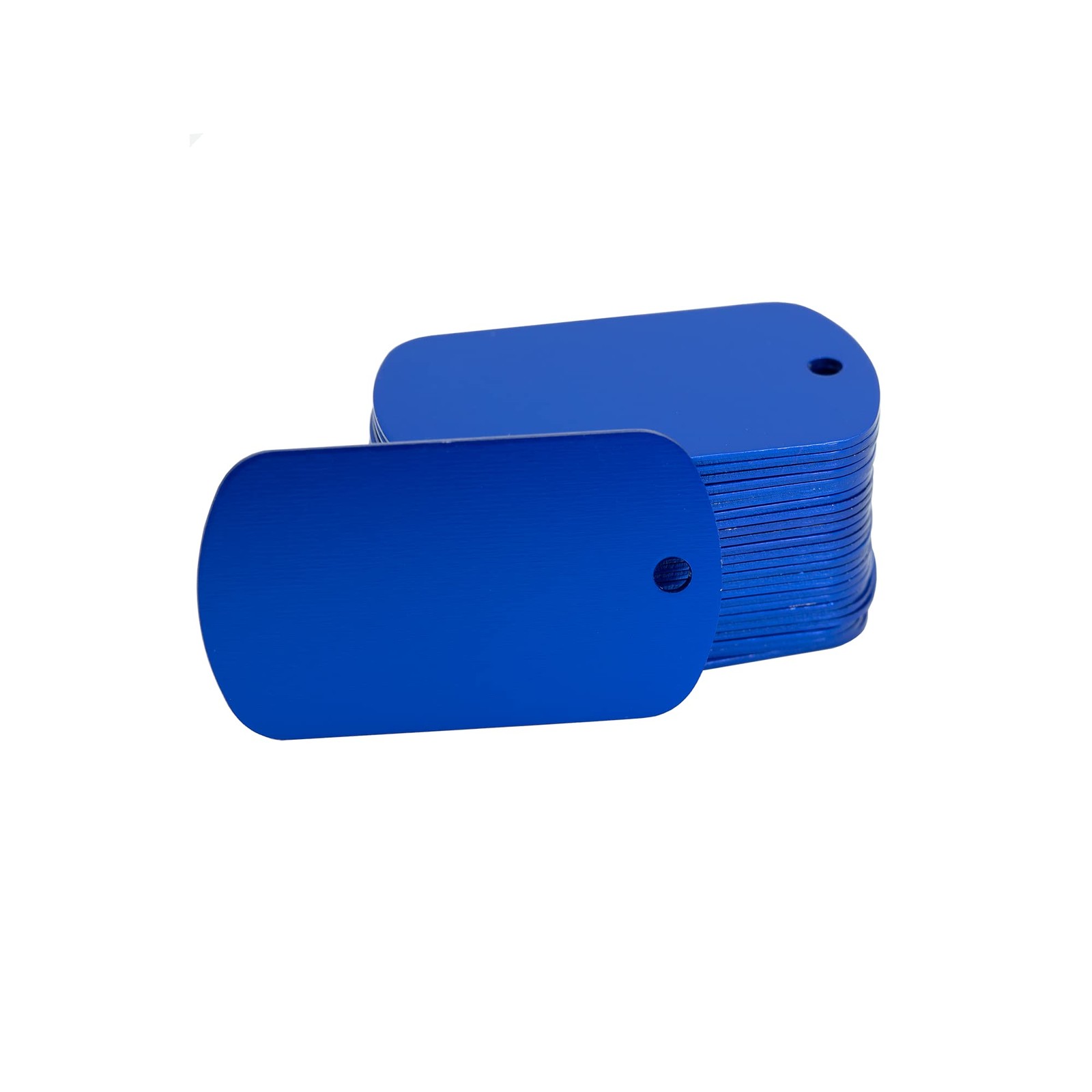Anodized Aluminum Engraving Blank Tags Stamping Blanks 50 Pack (Blue)