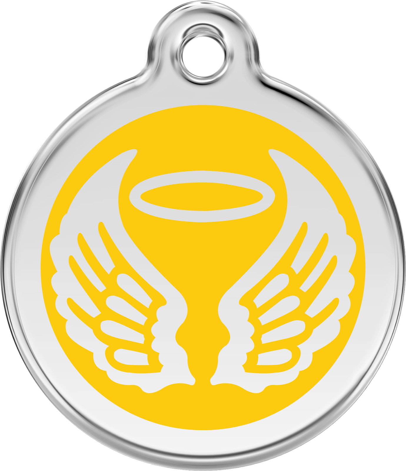 Steel Red Dingo Angel ID Dog Tag Black Purple Blue Green Yellow Orange Red Pink