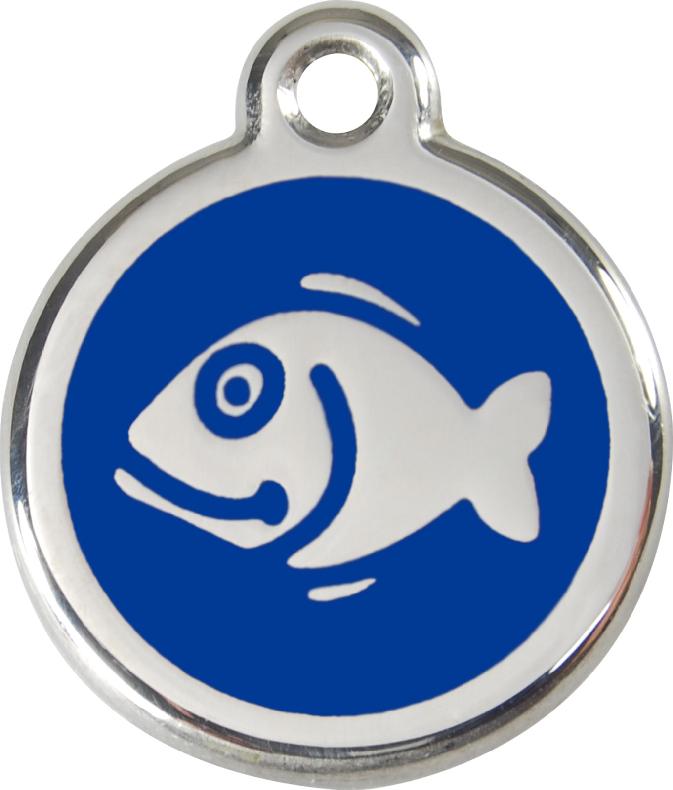 Stainless Steel Red Dingo Fish Cat ID Tag Red Purple Blue Green Pink Yellow