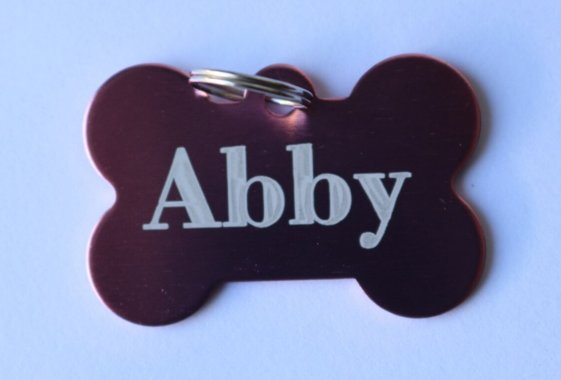 Laser Engraved Medium Bone Tags
