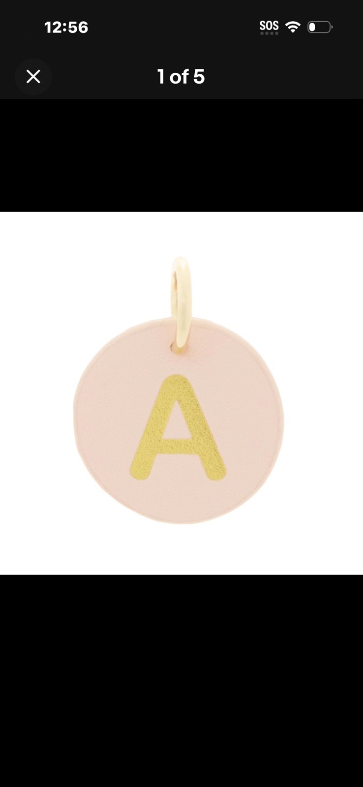 The Cuddle Collab Wear & Share Charm Faux Leather “A” Monogram in Pink