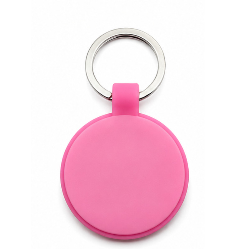 Personalized Round Silicone Pet Tag Engraved Dog Tag Cat Tag Silent Name Tag