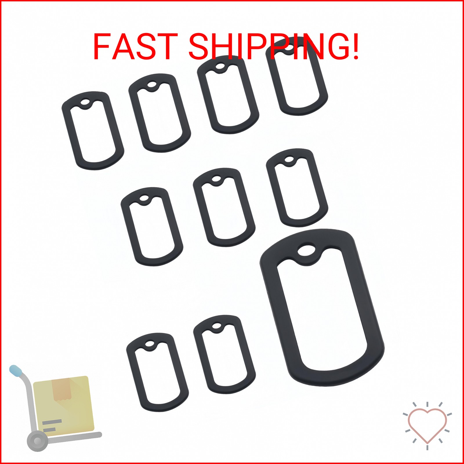 luvilly10pcs Silicone Dog Tags Military Protectors, Dog Tag Silencer for Pet Col