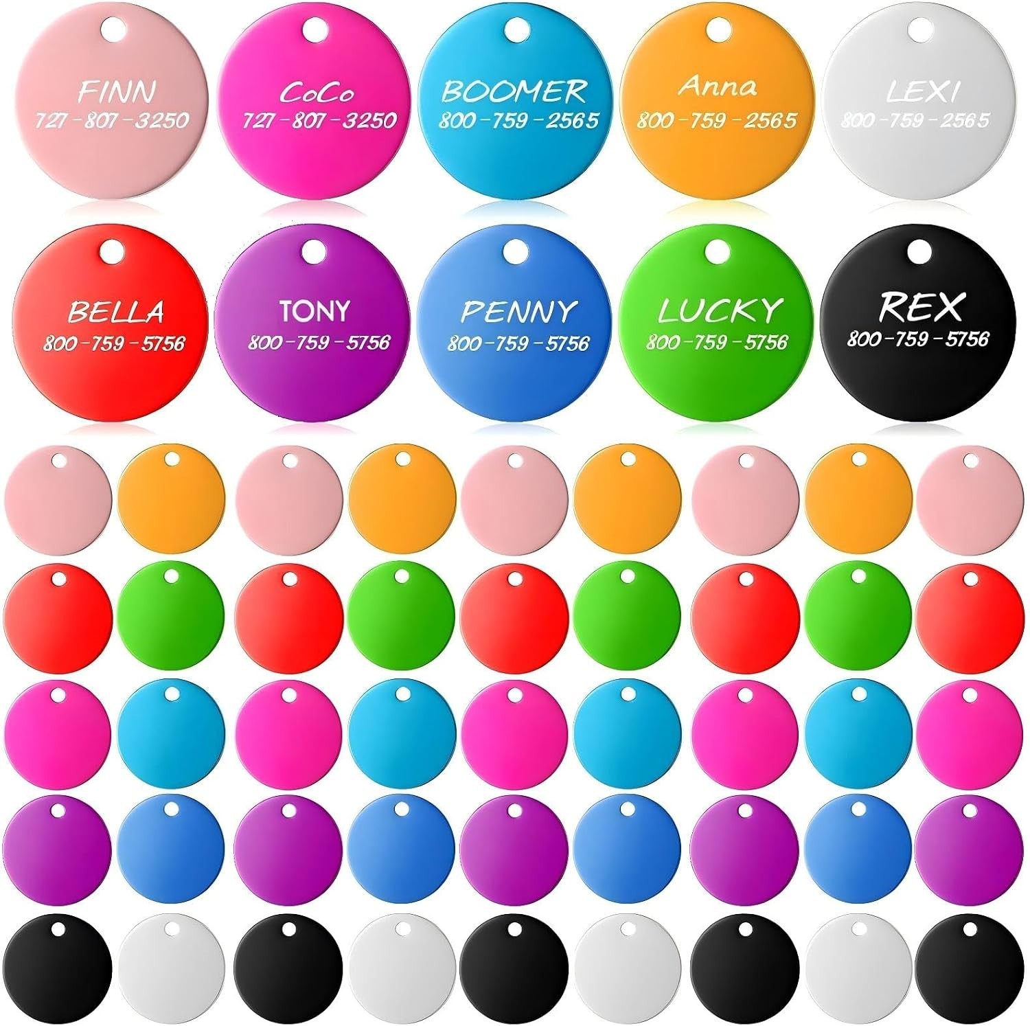 150 Pcs Blank Dog Pet Tags Bulk for Engraving 25 mm Aluminum Round Discs Smoo…
