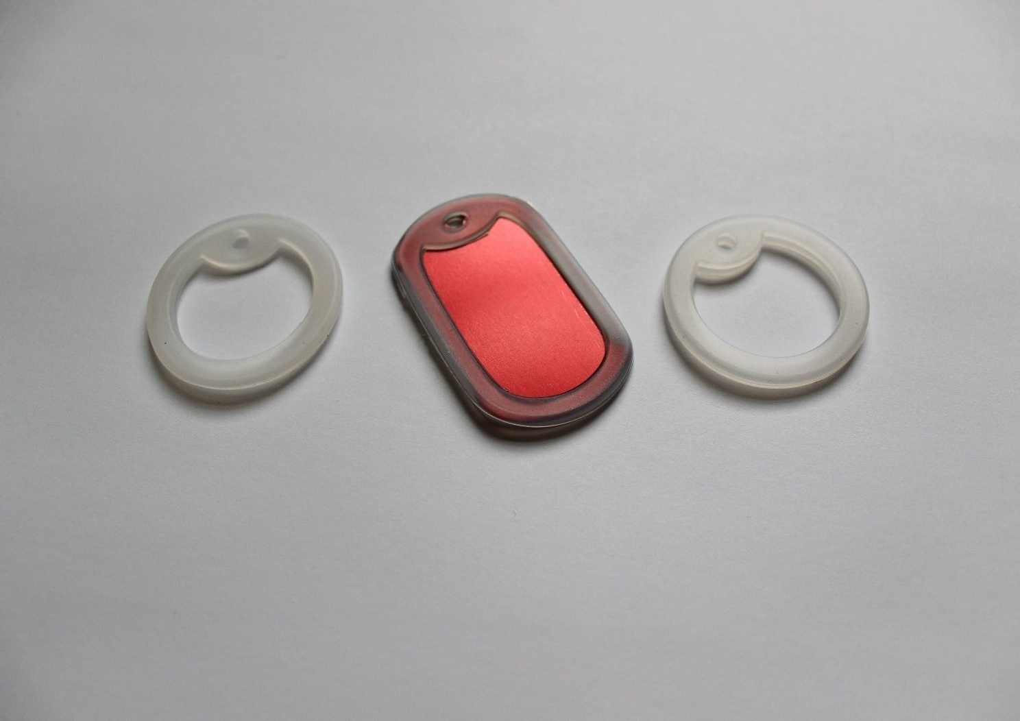 MILITARY STYLE DOG TAG W/ SILENCER ID PET TAGS 2-SIDED DIAMOND ENGRAVED (5cm)