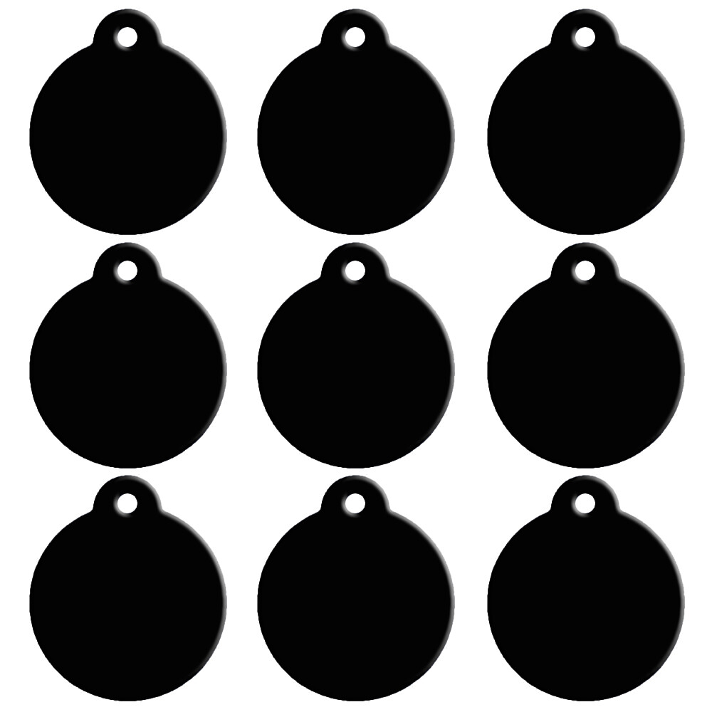 20pcs Personalized Aluminum Pet Dog ID Tags Custom Blank Bulk Round Tags 9 Color