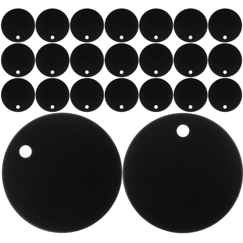 25PCS Aluminium Pet Tag Alloy Pets Blank Tag Puppy Traction Rope Pendant for DIY