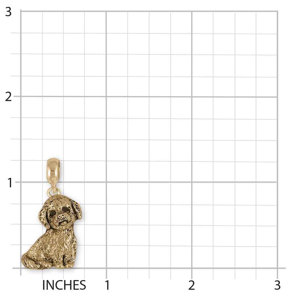 Poochon Pandora Charm Slide 14k Gold Vermeil Handmade Bichapoo Jewelry This Char