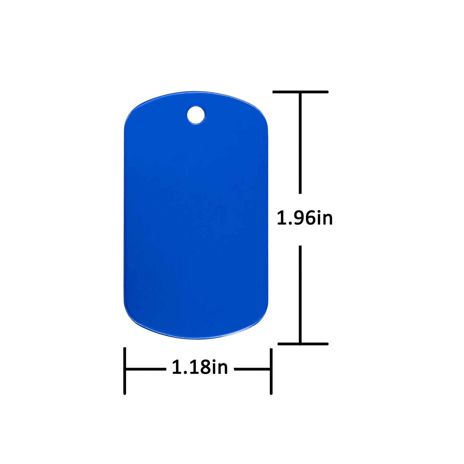 Anodized Aluminum Engraving Blank Tags Stamping Blanks 50 Pack (Blue)